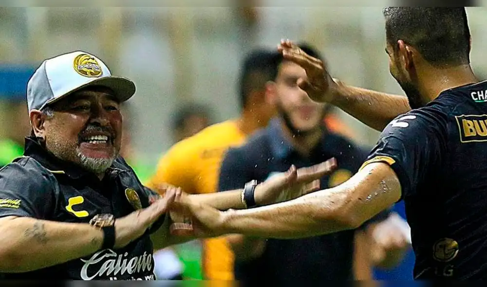 Diego Maradona celebró con peculiar baile triunfo de Dorados por el Ascenso MX [VIDEO]