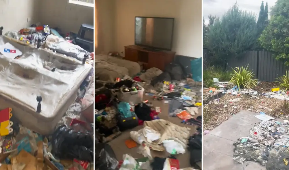 Para su sorpresa encontraron su vivienda llena de basura. Foto: captura @andyyyy93/TikTok Para su sorpresa encontraron su vivienda llena de basura. Foto: captura @andyyyy93/TikTok