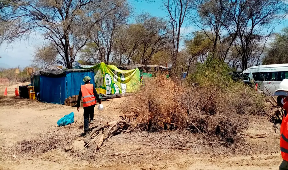 Denuncian presunto daño ambiental en terrenos de comunidad campesina de Olmos. (Foto: Policía Nacional)