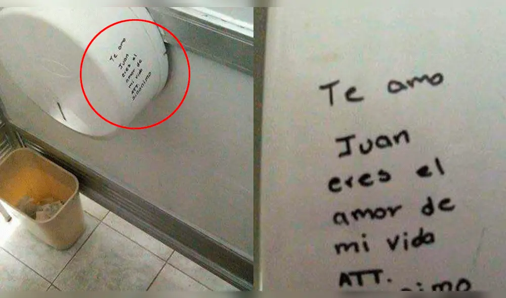 Facebook viral: burlas por declaración de amor escrita en baño por San Valentín