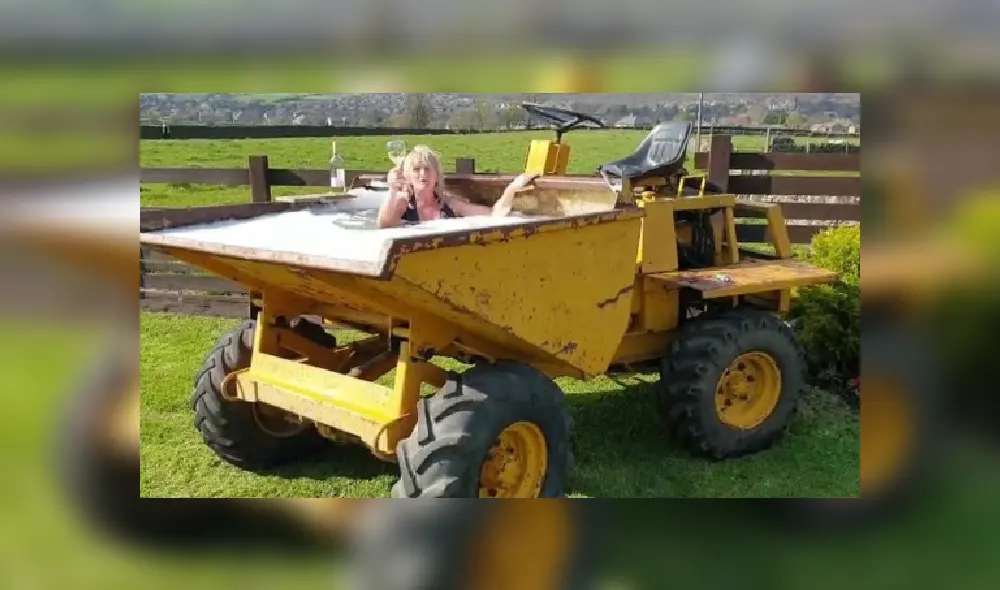 Desliza las imágenes para ver el peculiar jacuzzi que creo un hombre para su novia.