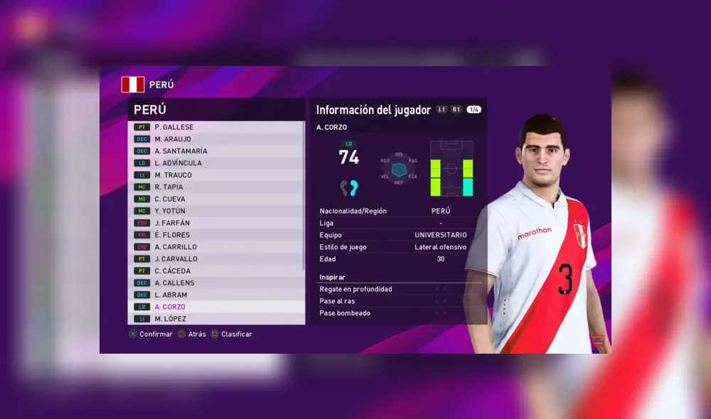 Perú en PES 2020.