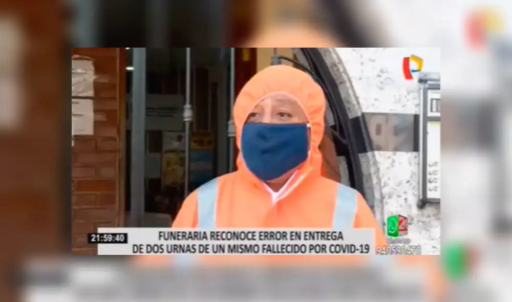 Administrador de la funeraria admitió error. Foto: Captura Administrador de la funeraria admitió error. Foto: Captura