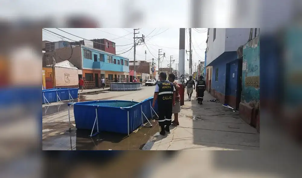 Retiran más de 50 piscinas portátiles instaladas del Callao 