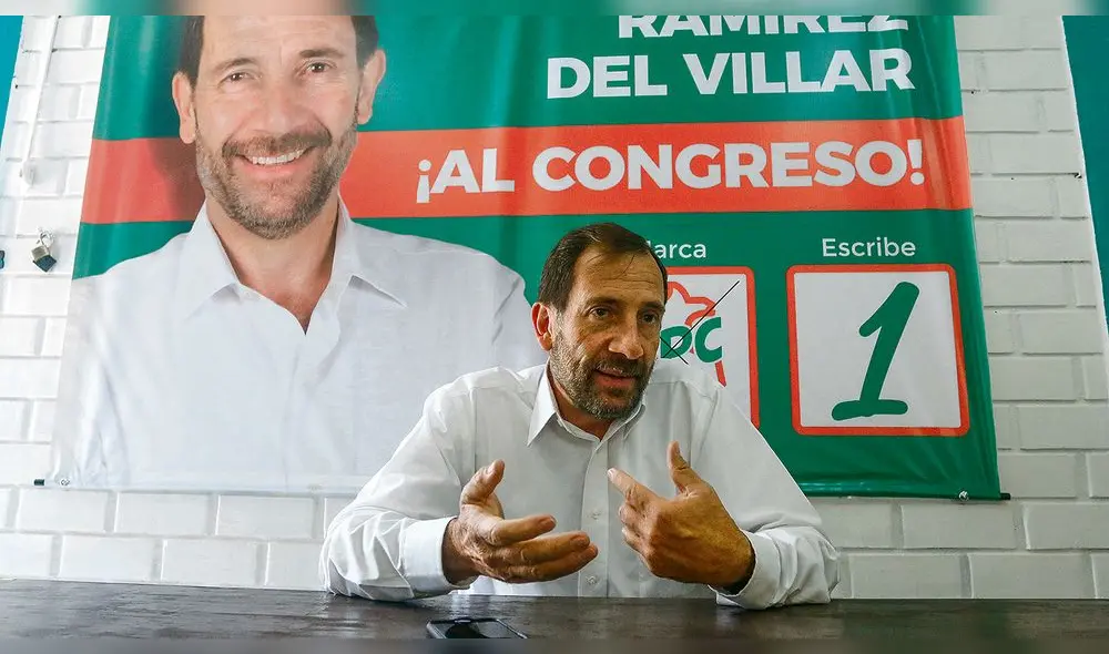 SE QUEDÓ. El excandidato del PPC fue el tercero más votado en Arequipa, pero como dicho partido no pasó la valla, se quedó sin curul.