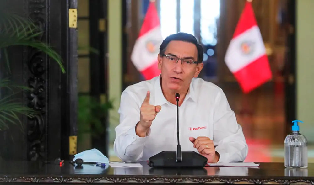 Martín Vizcarra en conferencia de prensa. Foto: Presidencia