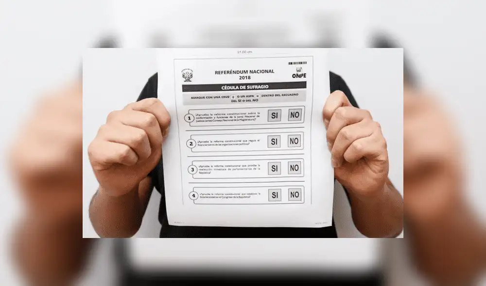 Referendum 2018: ONPE aprobó modelo definitivo de la cédula 