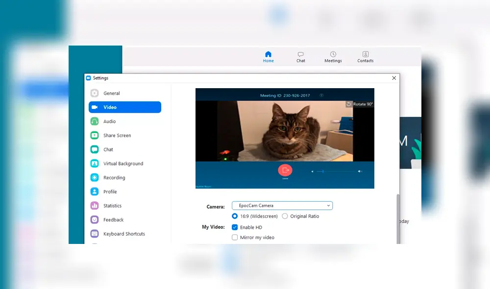 Verás una vista previa de tu webcam y listo, ahora tu smartphone estará configurado como una cámara para tu PC.