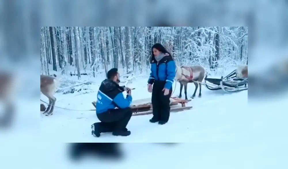 Vania Bludau y su romántica pedida de mano en medio de la nieve [VIDEO] 