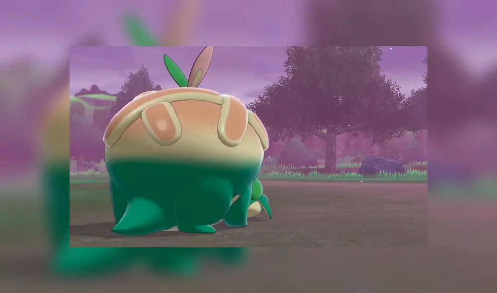 Appletun shiny en Pokémon Espada y Escudo.