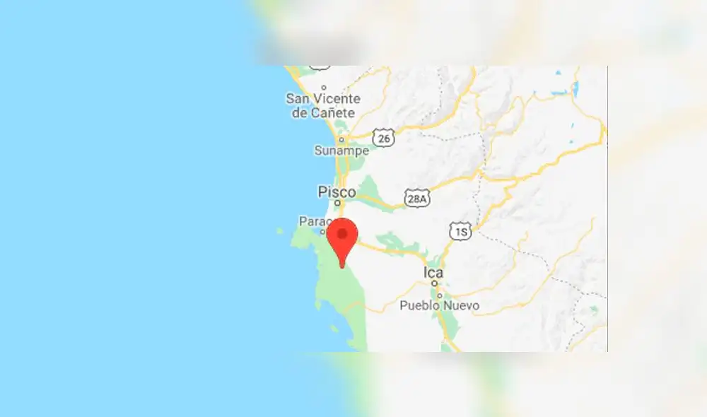 Pisco: Sismo de 4.5 se sintió esta tarde en el sur del país