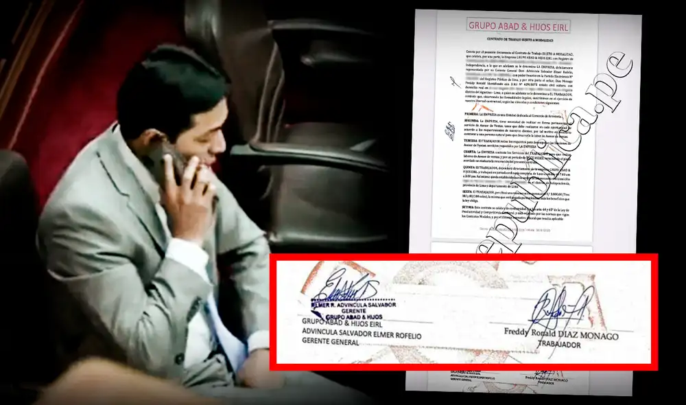 Excongresista firmó contrato el 12 de enero por un sueldo de 3.000 soles siendo empleado como asesor de ventas. Foto: composición de Jazmín Ceras Excongresista firmó contrato el 12 de enero por un sueldo de 3.000 soles siendo empleado como asesor de ventas. Foto: composición de Jazmín Ceras