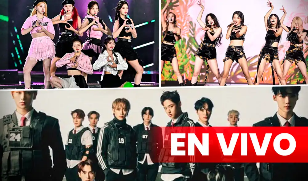 De los seis grupos confirmados en el Music Bank Chile 2022, solo tres lograron presentarse antes de que el festival fuera cancelado por las condiciones climáticas. Foto: composición LR/Naver De los seis grupos confirmados en el Music Bank Chile 2022, solo tres lograron presentarse antes de que el festival fuera cancelado por las condiciones climáticas. Foto: composición LR/Naver
