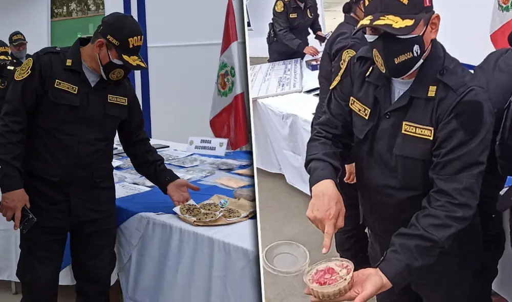 Policía muestra los postres con marihuana incautados | Créditos: Deysi Portuguez URPI-GLR