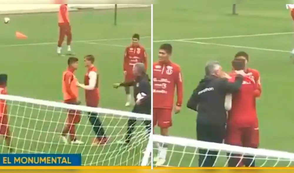 Universitario: Armando Alfageme y Patrick Zubczuk tuvieron un fuerte intercambio de palabras en los entrenamientos.