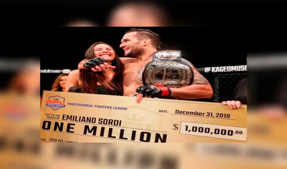 Emiliano Sordi ganó por KO a Jordan Johnson y es campeón mundial de la MMA