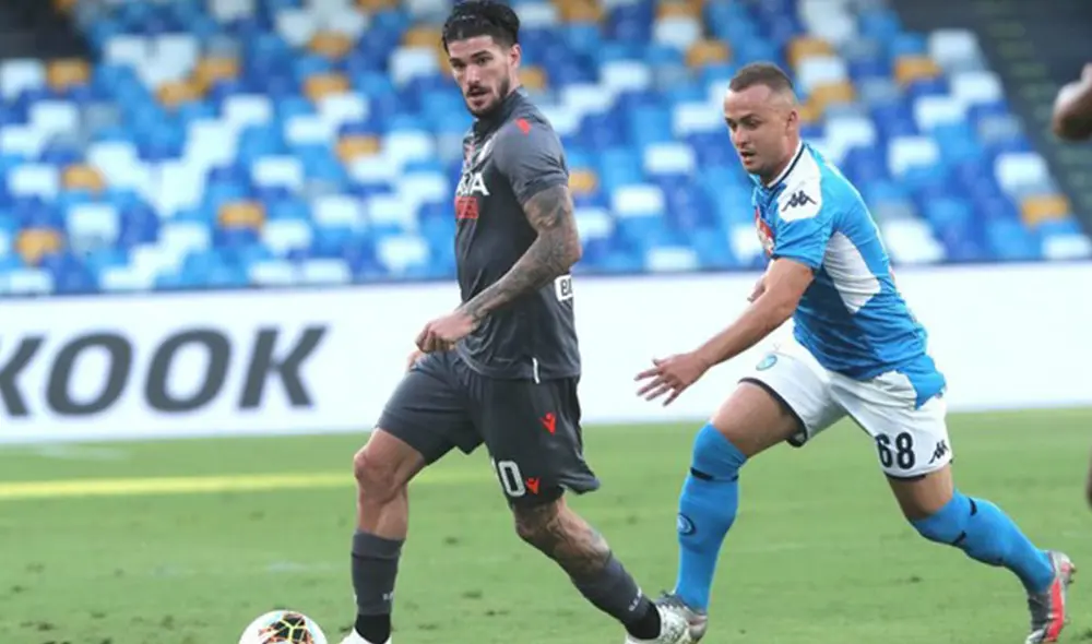 Udinese cayó 2-1 contra Napoli en su último partido. Foto: @Udinese_1896