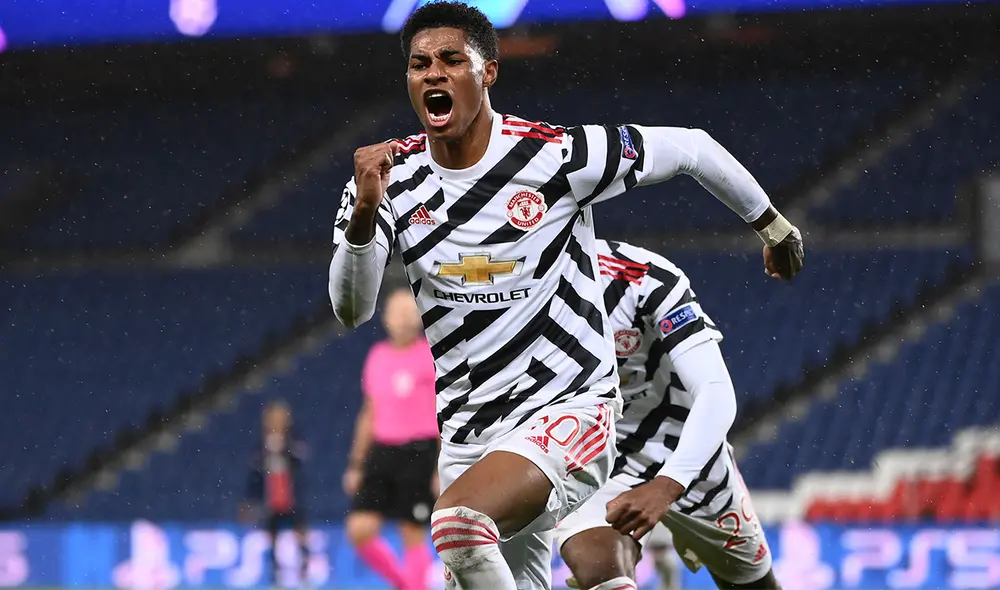 Marcus Rashford anotó el gol del triunfo para el Manchester United en el minuto 86 del partido. Foto: AFP Marcus Rashford anotó el gol del triunfo para el Manchester United en el minuto 86 del partido. Foto: AFP