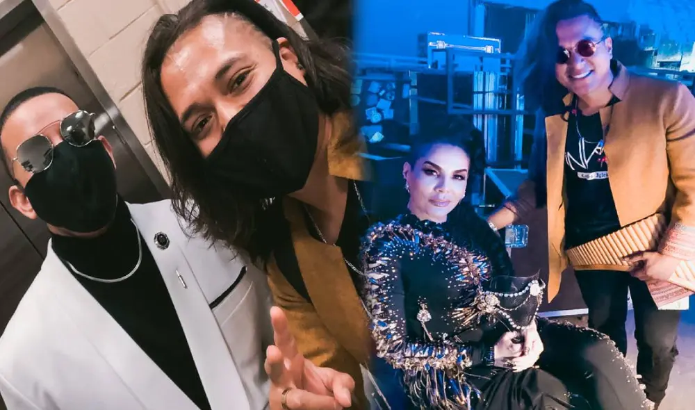 Cantante peruano Inka improvisó con zampoña y quenacho en el backstage de los Latin Billboard 2020