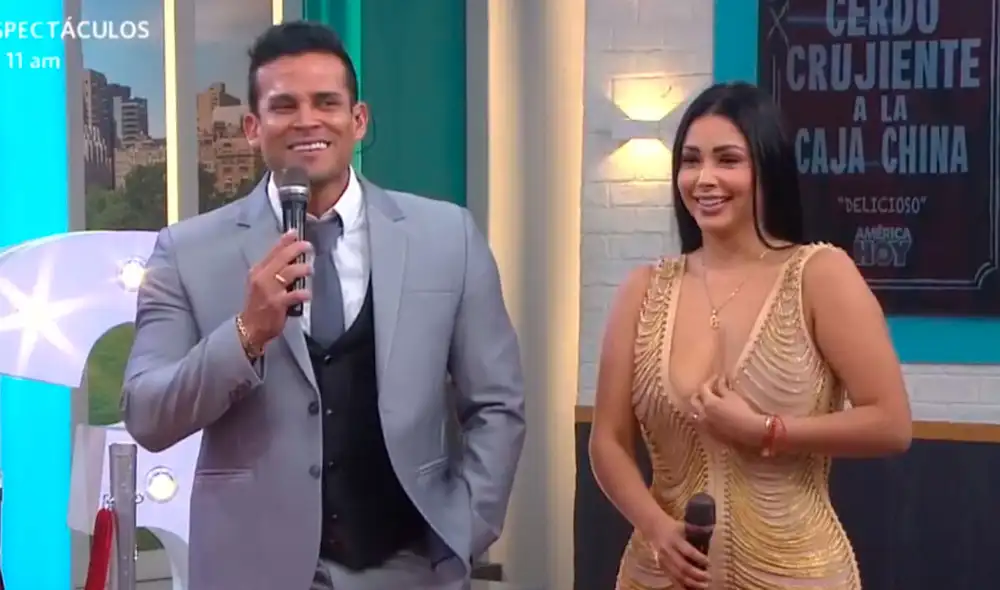 Christian Domínguez y Pamela Franco cumplen 3 años juntos. Foto: captura/América TV