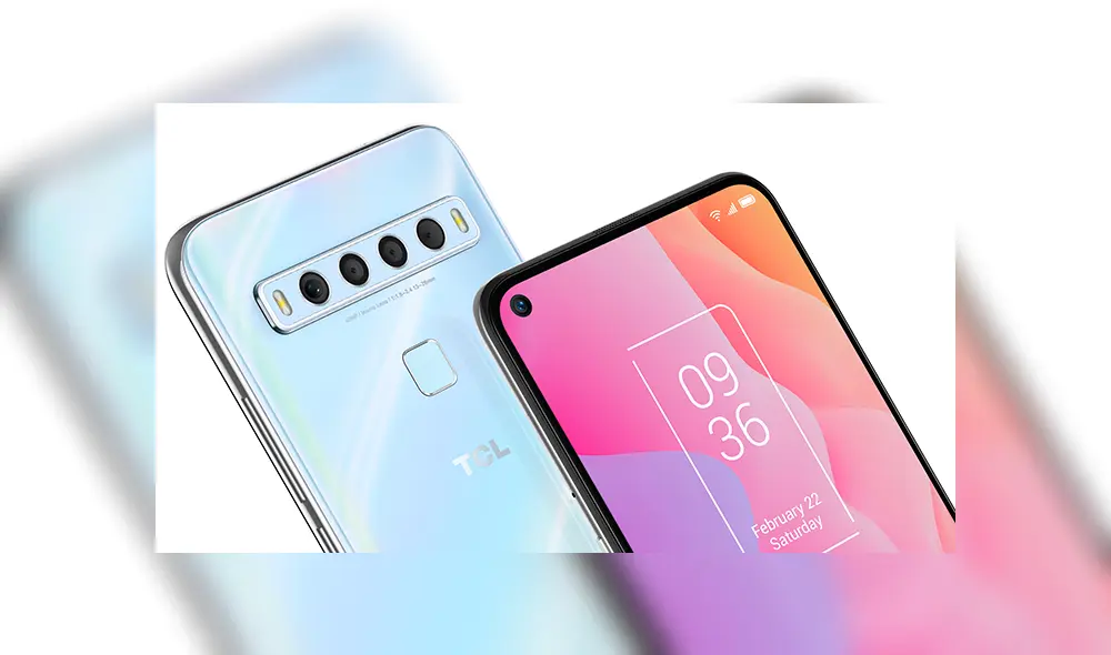 TCL 10L llega con cuatro cámaras traseras y sensor de huellas dactilares.