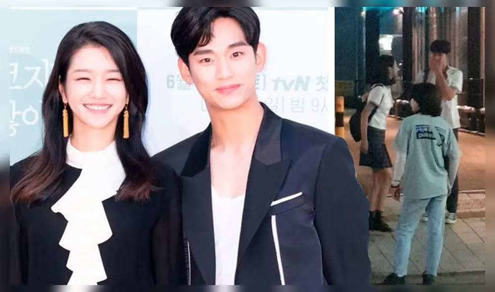 Kim Soo Hyun y Seo Ye Ji captados durante las grabaciones de It’s okay to not be okay. Crédito:  DCinside