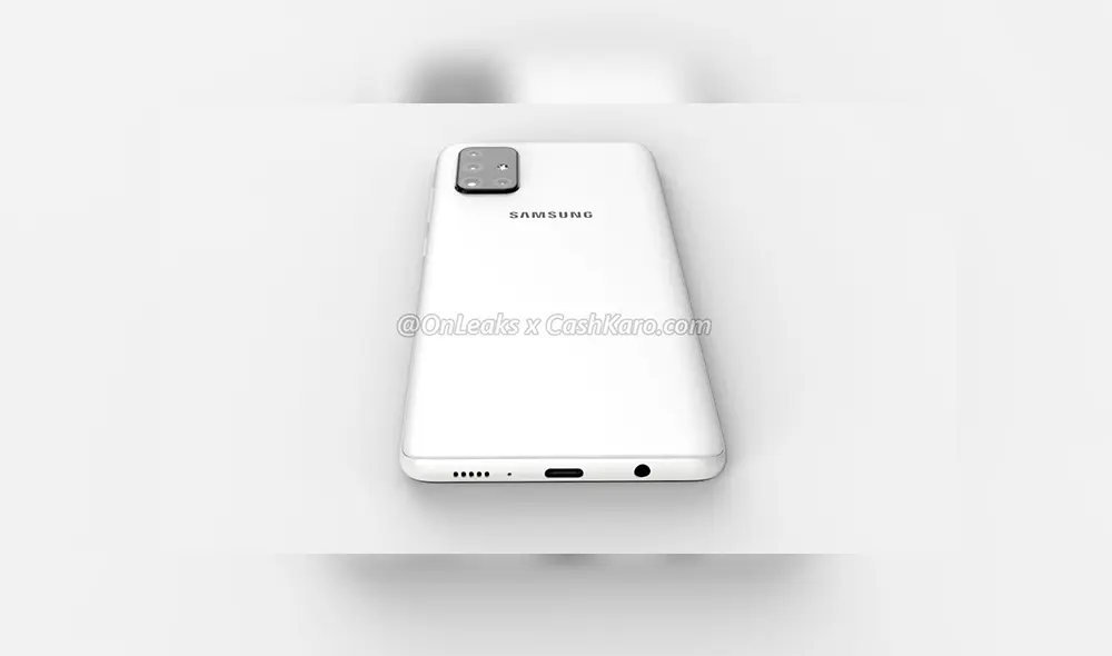 El próximo Samsung Galaxy A71 desvelado en nuevas imágenes filtradas. | Foto: OnLeaks
