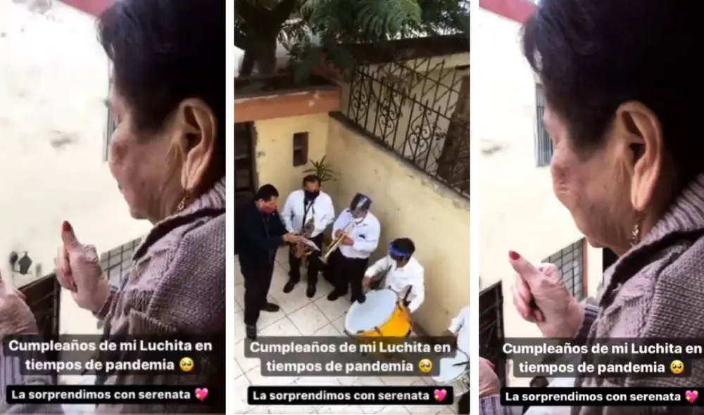 La abuelita bailó al ritmo de la serena por su cumpleaños. Foto: Twitter/@apuenter La abuelita bailó al ritmo de la serena por su cumpleaños. Foto: Twitter/@apuenter