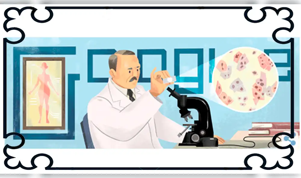 Doodle recuerda a Georgios Papanikolaou, creador de prueba de cáncer de cuello uterino [VIDEO]