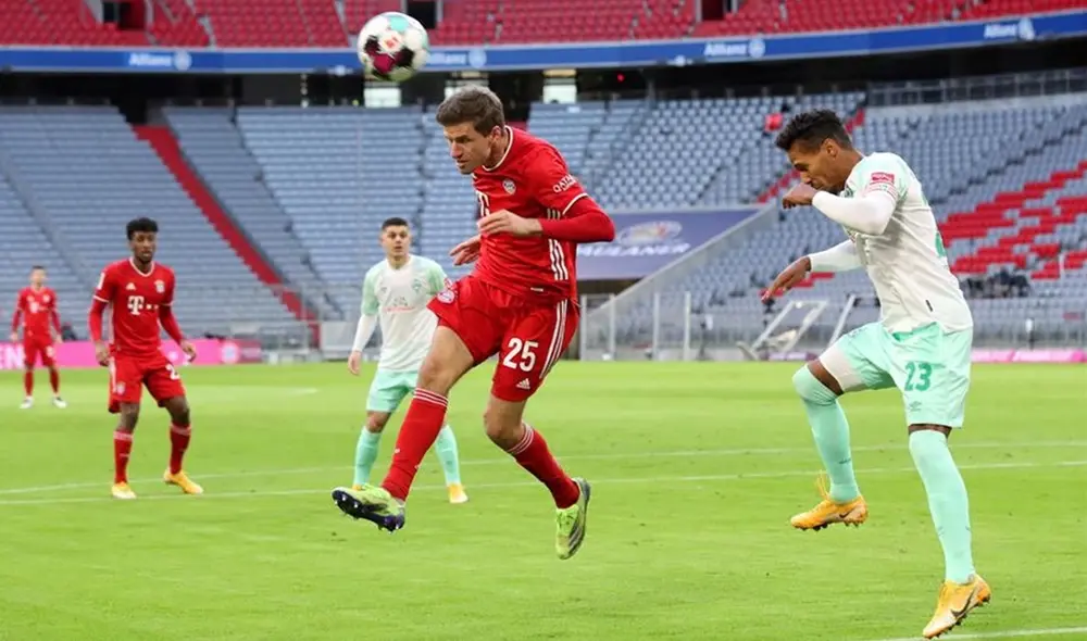 Bayern Múnich y Werder Bremen empatan 1-1 por la Bundesliga. Foto: EFE