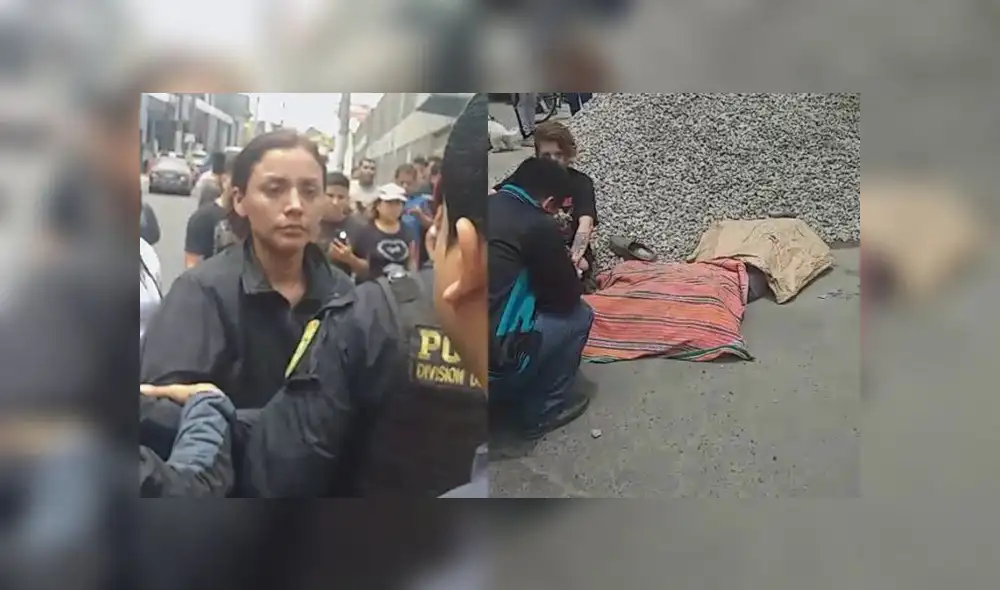 En los vídeos se escucha como los residentes aseguran que la mujer sería policía.