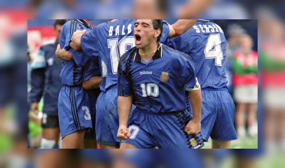 Diego Maradona anotaría su único gol en el mundial de 1994 ante la selección de Grecia. Foto: Google.