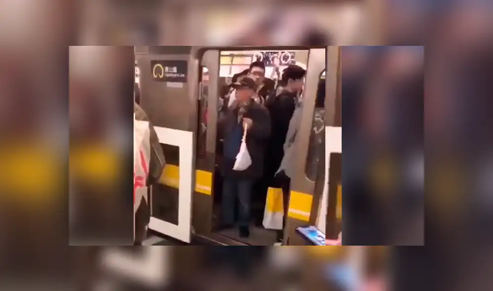 Facebook: Anciano 'trol' enfurece a seguridad de subterráneo y sucede algo inesperado [VIDEO]