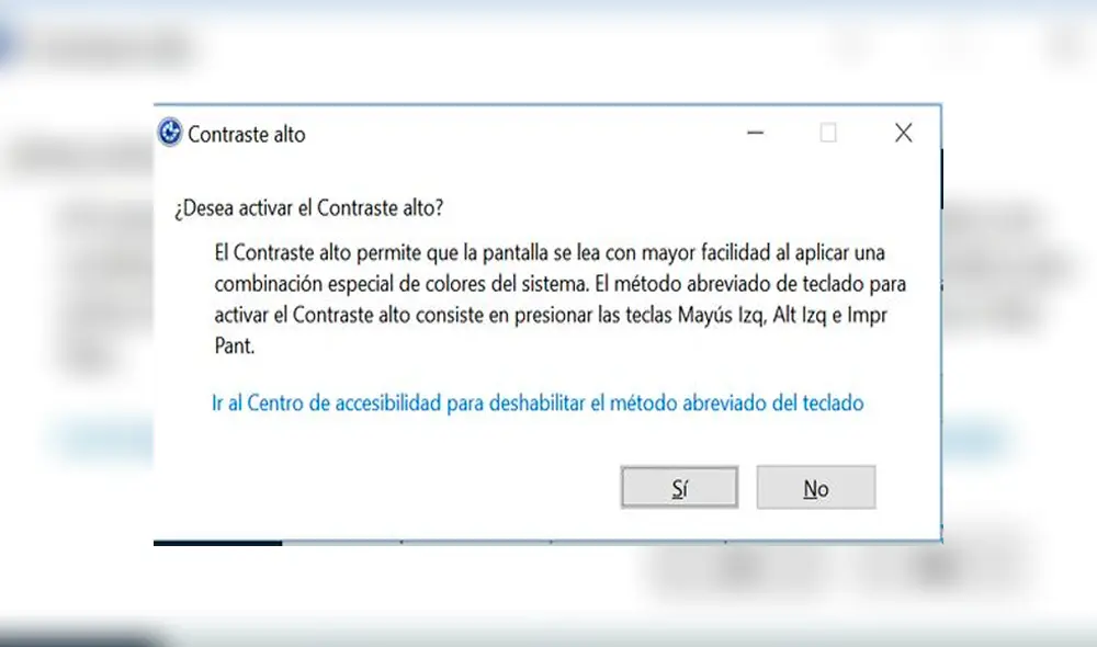Te saldrá este cuadro, antes de activarse el modo oscuro. Foto: Captura.