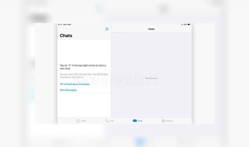 WhatsApp está preparando el lanzamiento de su nueva versión para iPad. | Foto: WABetaInfo