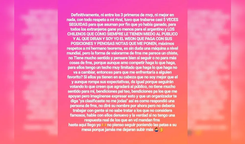 FMS Chile: Corre peligro continuidad de Nitro en la liga chilena de freestyle FMS Chile: Corre peligro continuidad de Nitro en la liga chilena de freestyle