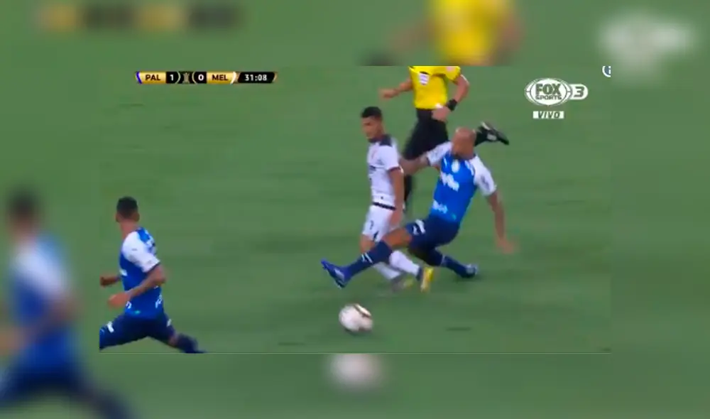 Melgar vs Palmeiras: brutal falta de Felipe Melo a Alexis Arias en Copa Libertadores [VIDEO]