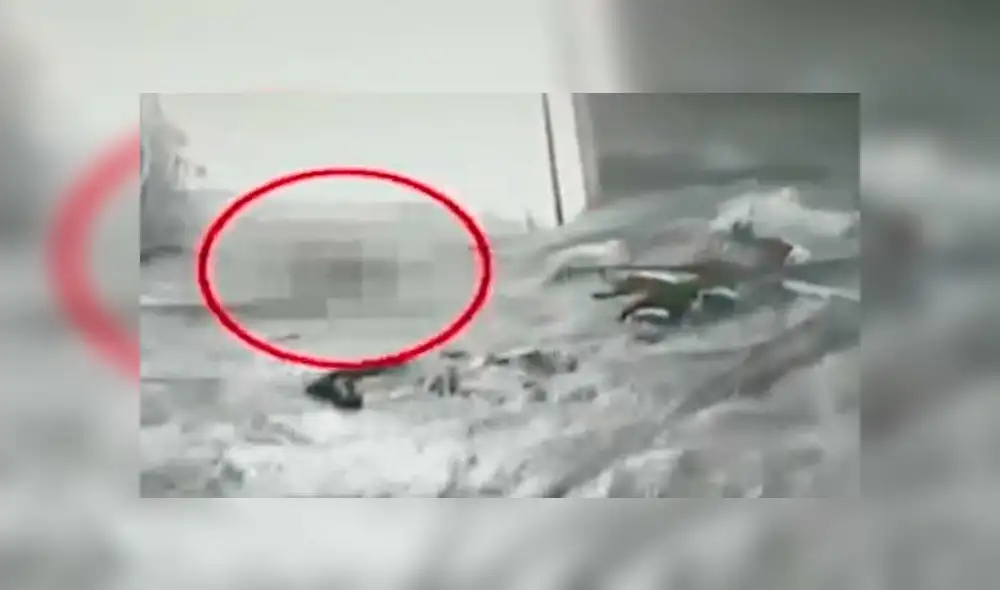 Tsunami en Indonesia: una persona fue arrastrada por las olas y quedó grabado en cámaras [VIDEO]