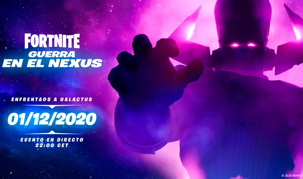 El evento final de la temporada 4, Guerra en el Nexus, se realizará el 1 de diciembre en Fortnite. Foto: Epic Games