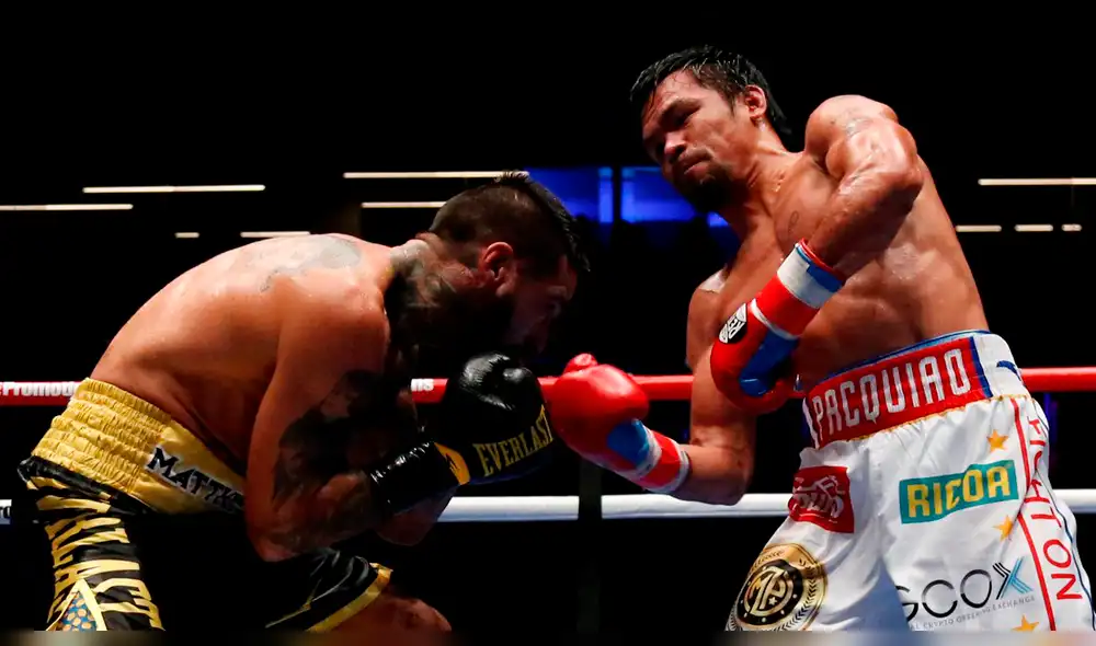 Many Pacquiao derrotó a Matthysse y es el nuevo campeón mundial de peso welter
