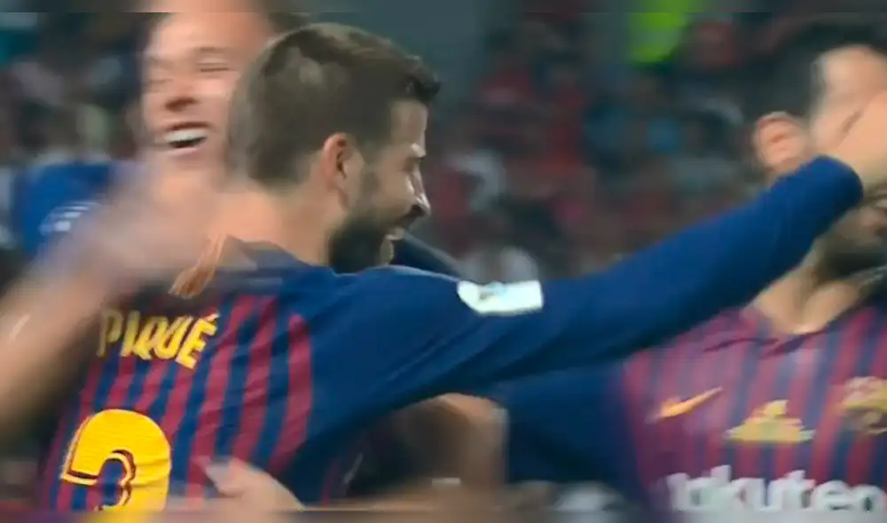 Gerard Piqué decretó el 1-1 parcial ante Sevilla tras tiro libre de Messi [VIDEO]