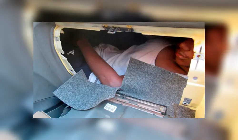 Hallan a adolescente escondida en la guantera de un automóvil tratando de cruzar la frontera [FOTOS]