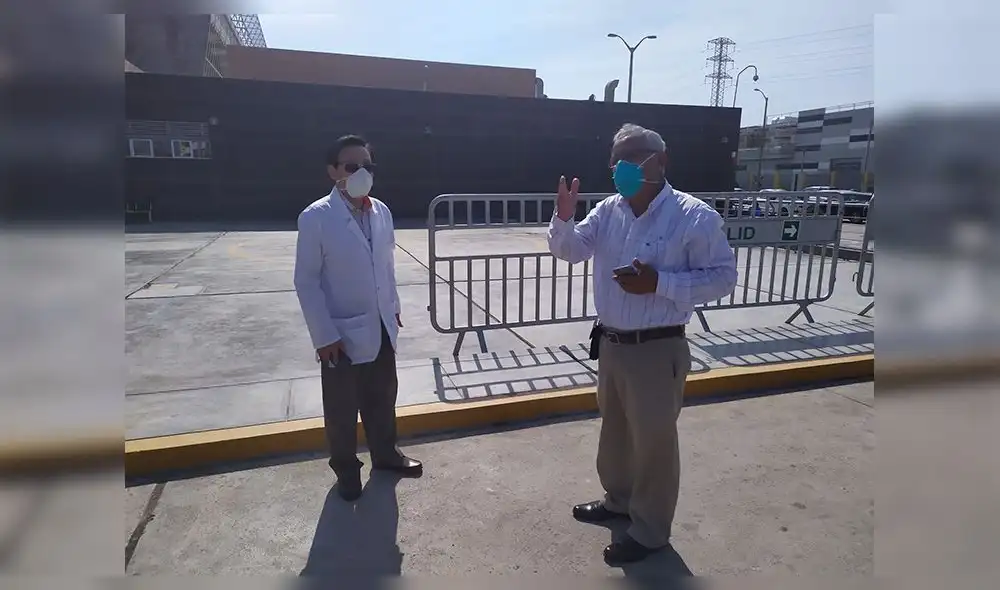 El director del HRL, Omar Tineo, junto al gobernador Anselmo Lozano al inicio del estado de emergencia. El director del HRL, Omar Tineo, junto al gobernador Anselmo Lozano al inicio del estado de emergencia.