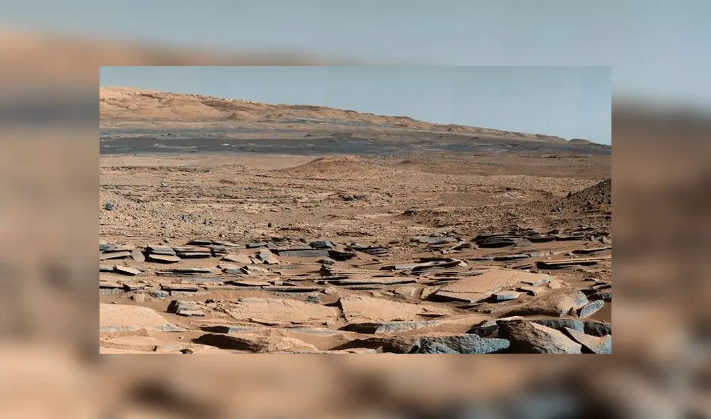 Cráter Gale, el lecho de un lago que hoy está seco. Foto: NASA.