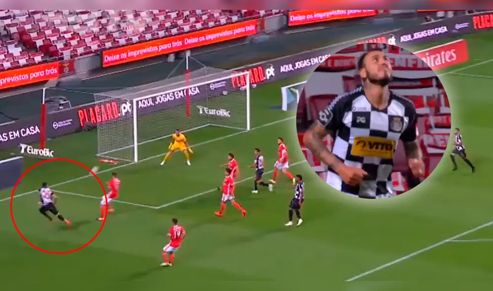 Gol Gustavo Dulanto con el Boavista de Portugal. Foto: Captura Liga NOS