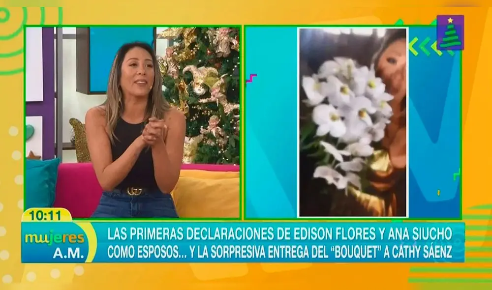 Cathy Sáenz responde a Rodrigo González tras llamarla "corriente" por pedirle bouquet a Ana Siucho. Foto: Captura Cathy Sáenz responde a Rodrigo González tras llamarla "corriente" por pedirle bouquet a Ana Siucho. Foto: Captura