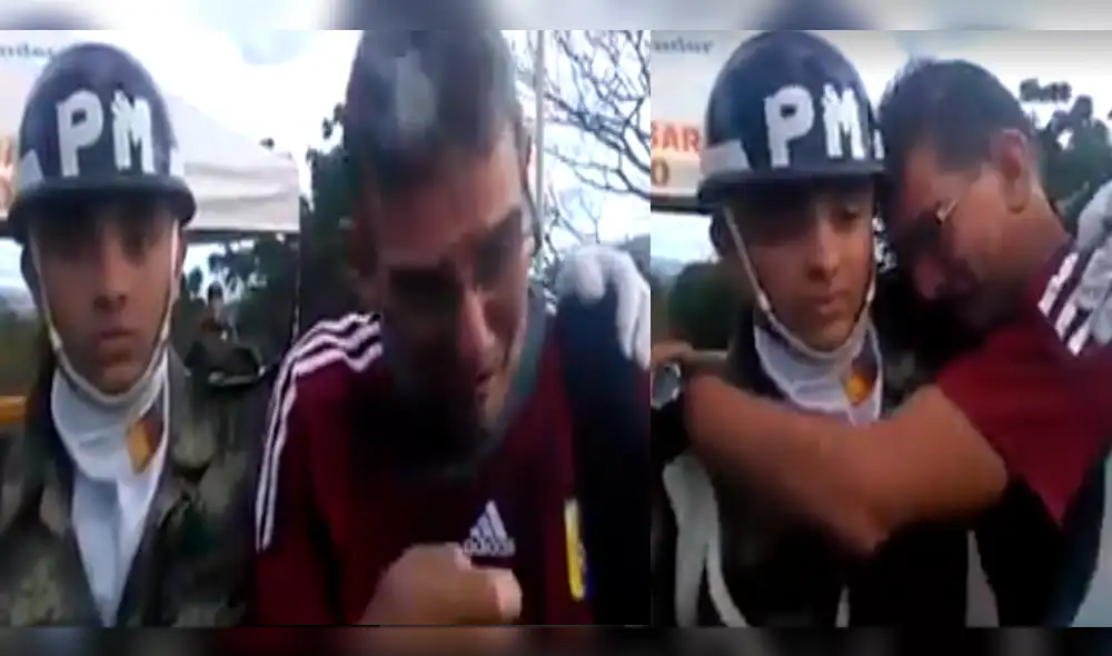 Facebook Viral: Soldado consuela a venezolano que cruza frontera por comida [VIDEO]