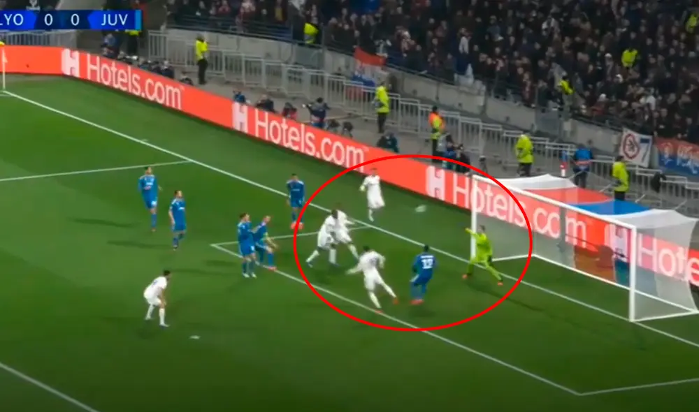 Lucas Tousart abrió el marcador para el Lyon ante la Juventus. Foto: ESPN.