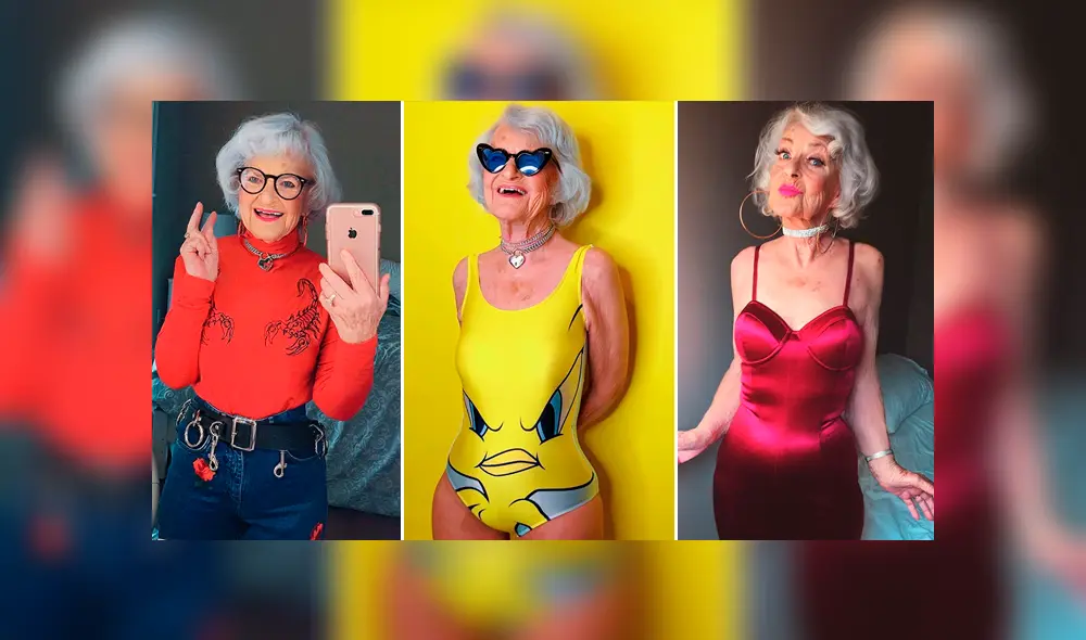 Desliza hacia la izquierda para conocer a la mujer de 92 años, quien ha causado furor en Facebook.