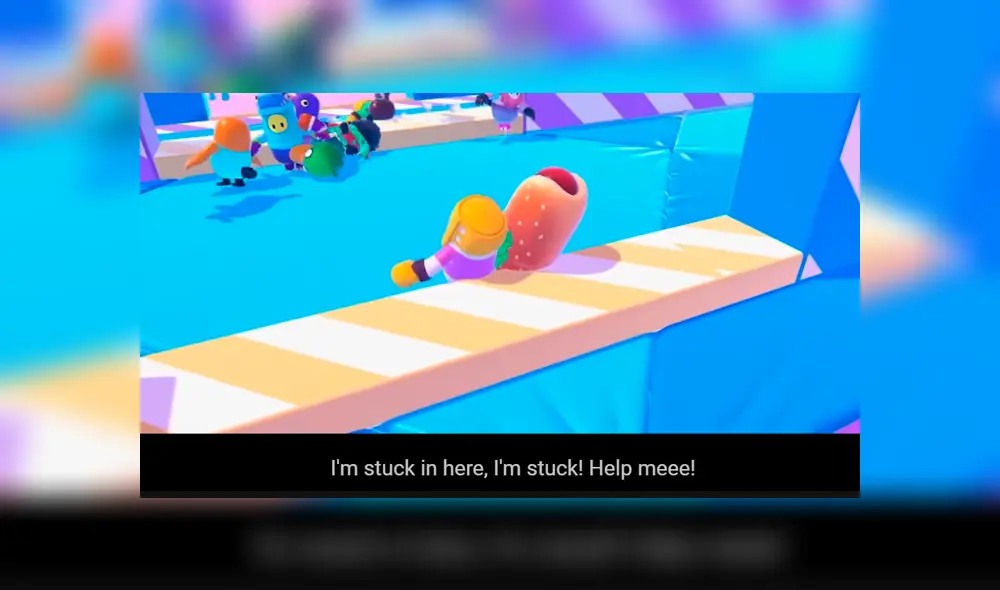 ¿Cómo sería Fall Guys con voces humanas hablando por doquier? Imagen: YouTube/The Warp Zone.